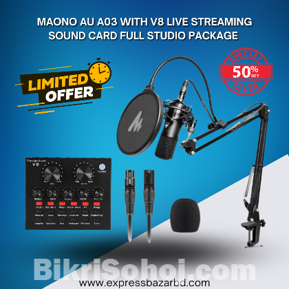 (Brand New) Maono AU-A03 with V8 live streaming sound card